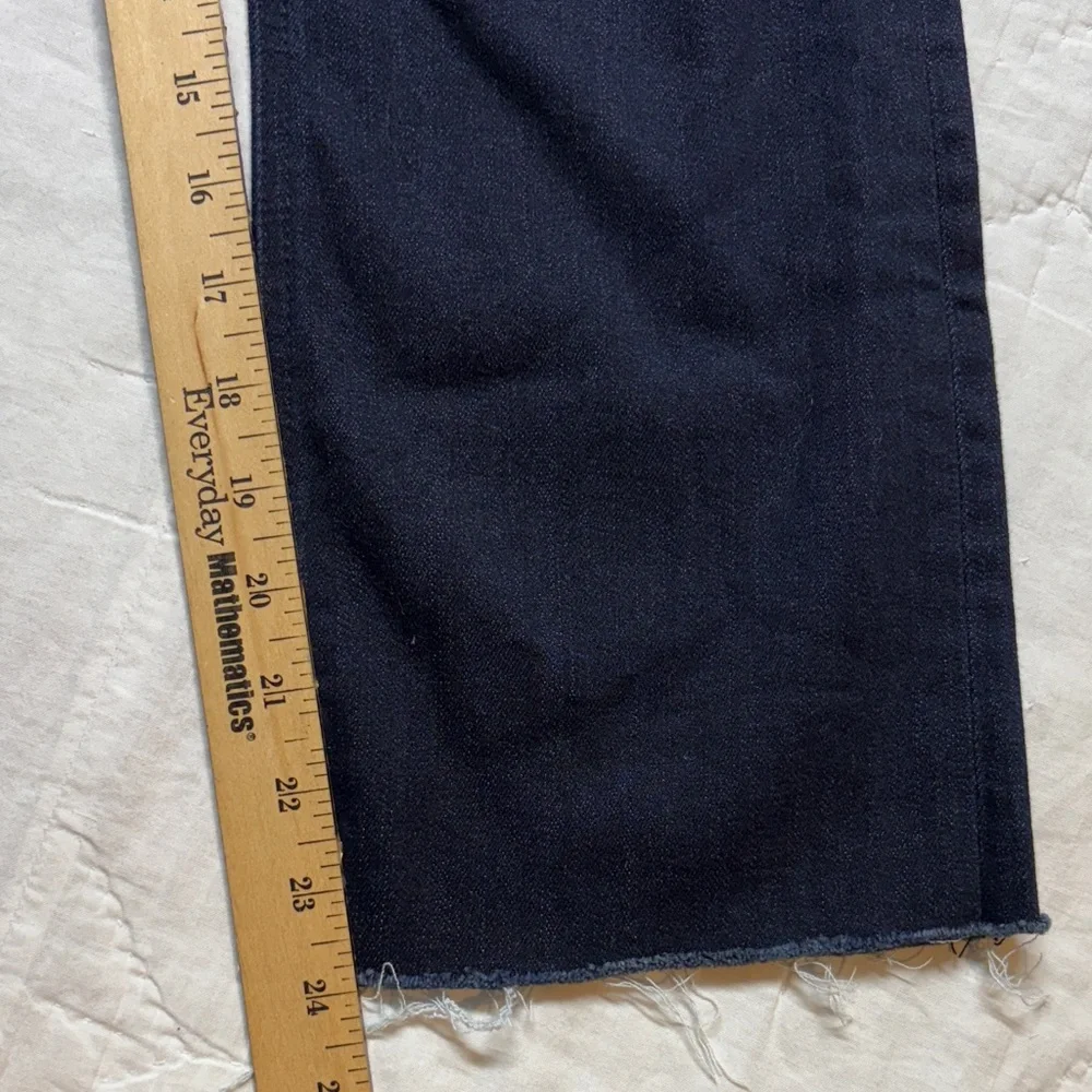J.Crew High-Rise 90s Style Button-Fly Dark Wash Raw Hem Denim Jeans Size‎ 26